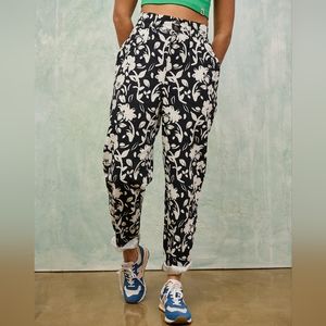 Lucy & Yak Addison Twill Trousers - Moonflower print